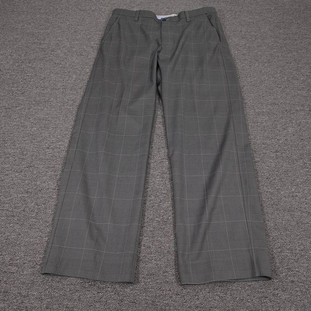 FootJoy Pants Mens 36x32 Gray Check Stretch Performance Golf Casual Trousers